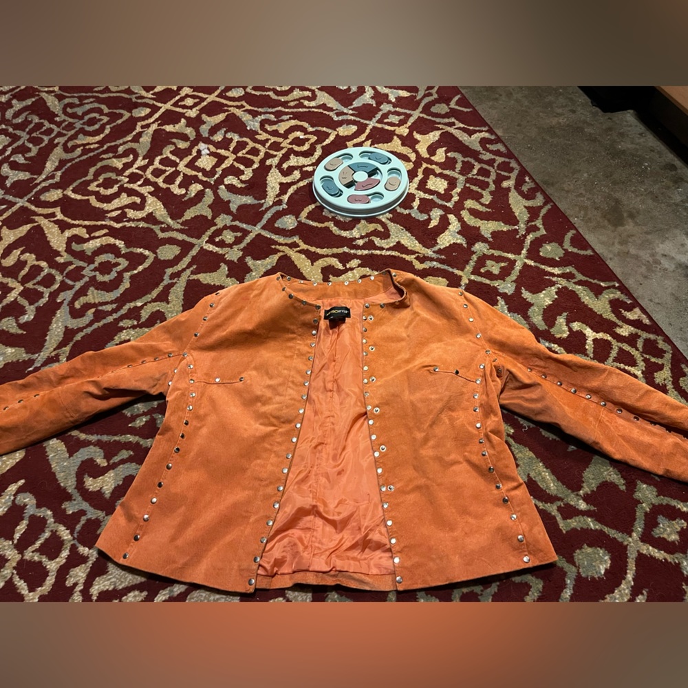 Metro style real leather jacket